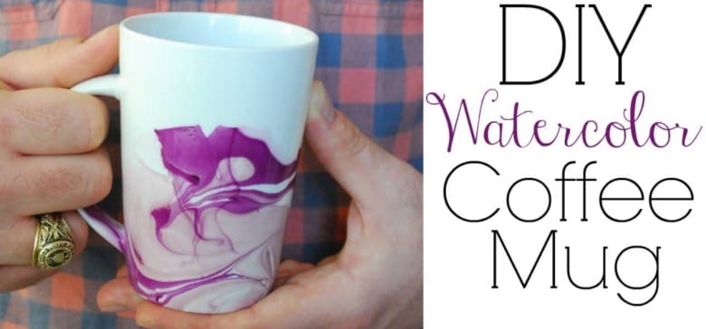 She Dips a Mug Into A Bowl Of Water And Nail Polish. What She Makes Is The Perfect DIY Gift