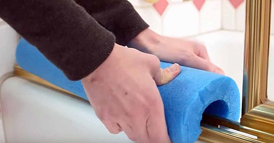 She Puts A Noodle Along The Shower Door - The Reason Is Absolutely Genius