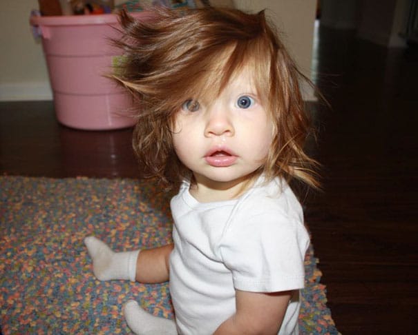 These 14 Photos Of Babies With A Full Head Of Hair Will Make Your Day