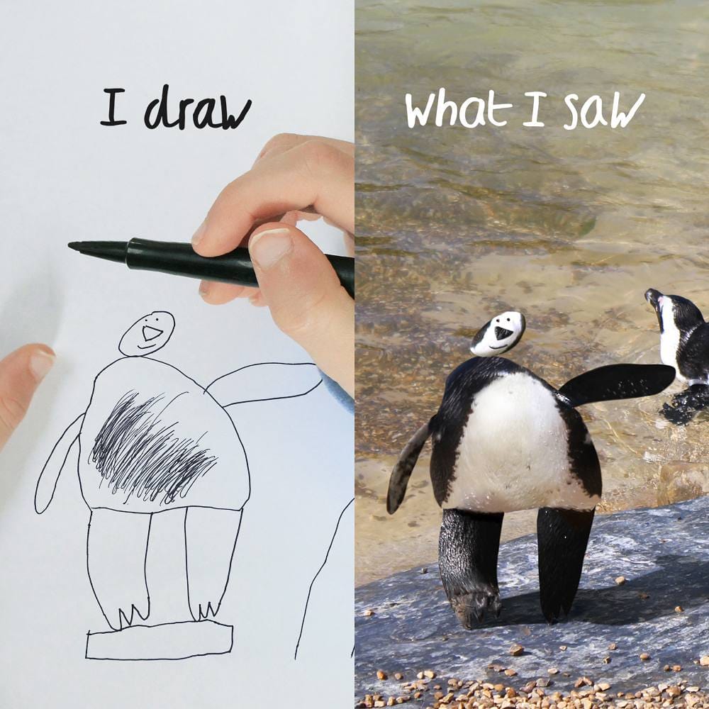 Dad Turns Children's Doodles Into Reality, And They Are Hilariously Scary
