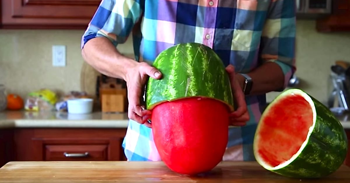 Heres A Nifty Way To Completely Skin A Watermelon
