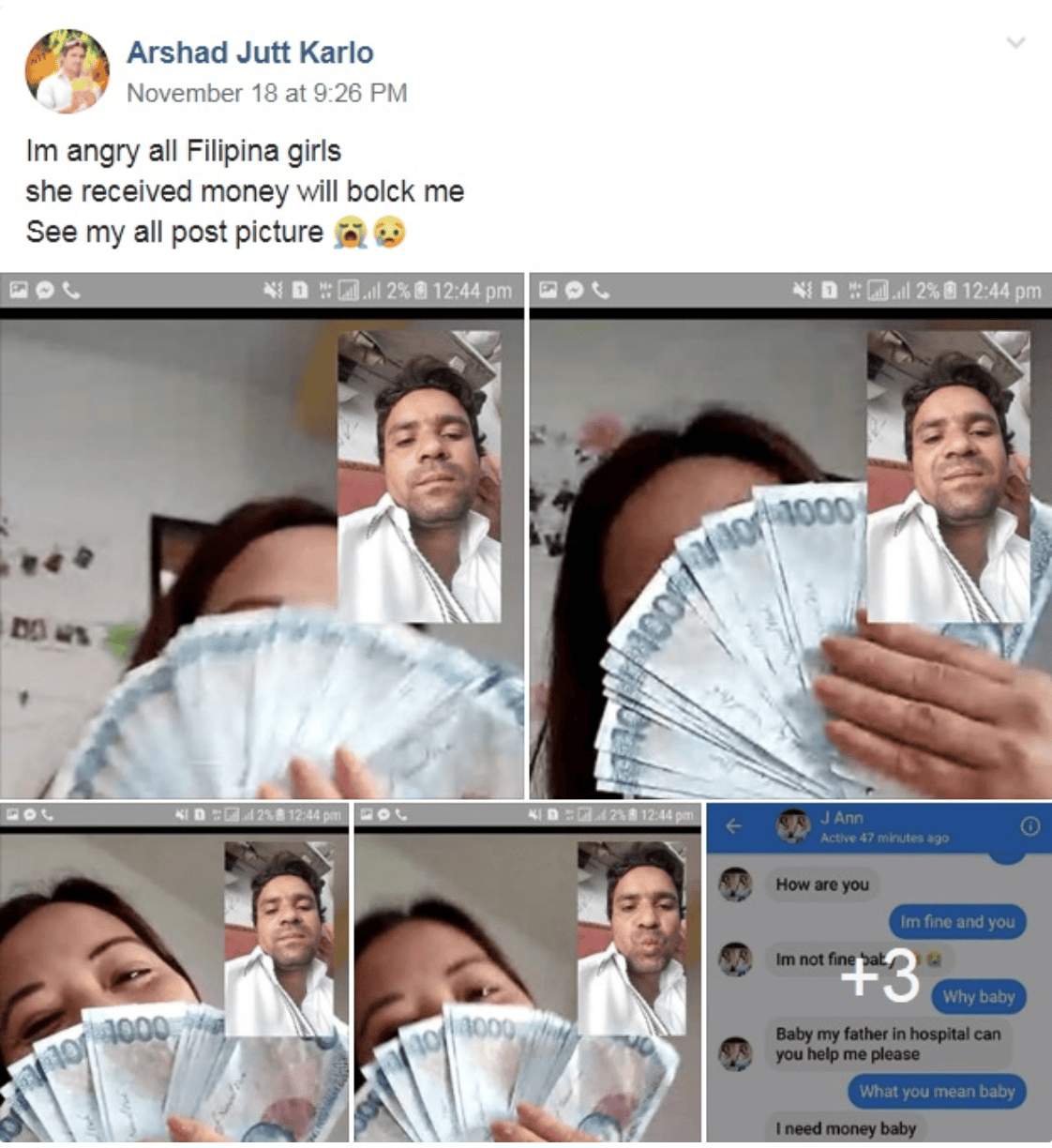 Filipino Woman Cheated Pakistani Lover After Receiving Money From Him