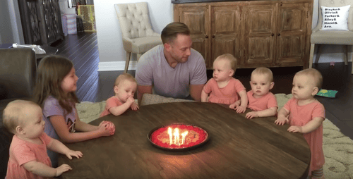 Girls All Sing Happy Birthday To Daddy But When He Makes A Wish The Girl On The Right Surprises Him The Most