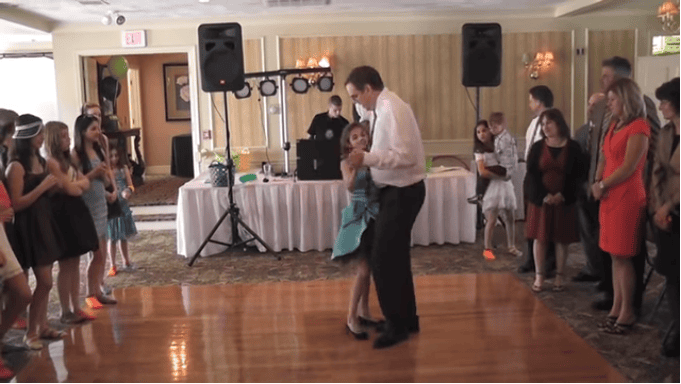 Little Girl Asks Her Dad To Dance At Her Bat Mitzvah, They Wows The Crowd With An Incredible Routine