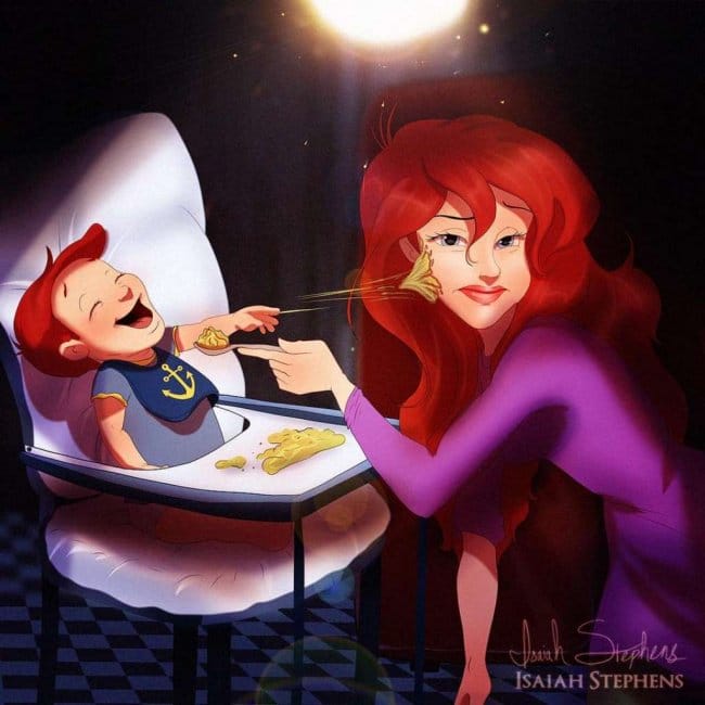 See What Disney Princesses Would Look Like If They Became Mothers.