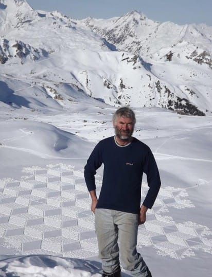He Takes 40,000 Steps In The Snow. When The Camera Pans Out? I'm Speechless.