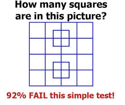 92% People Failed To Count The Number Of Squares. Are You Among Them?