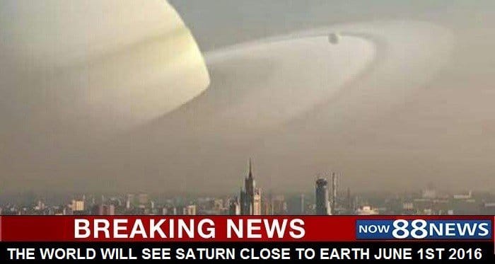On June 1, 2016 Saturn Is Going To Be Very Close To The Earth And You Dare Not Miss It!