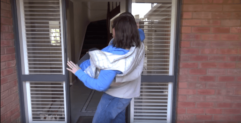 This man carried the wife he cheated on over their threshold. Then he noticed something changing
