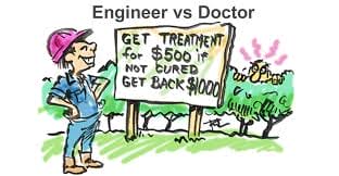 Engineer Vs Doctor- Get Treatment For $500, If Not Cured, Get Back $1000