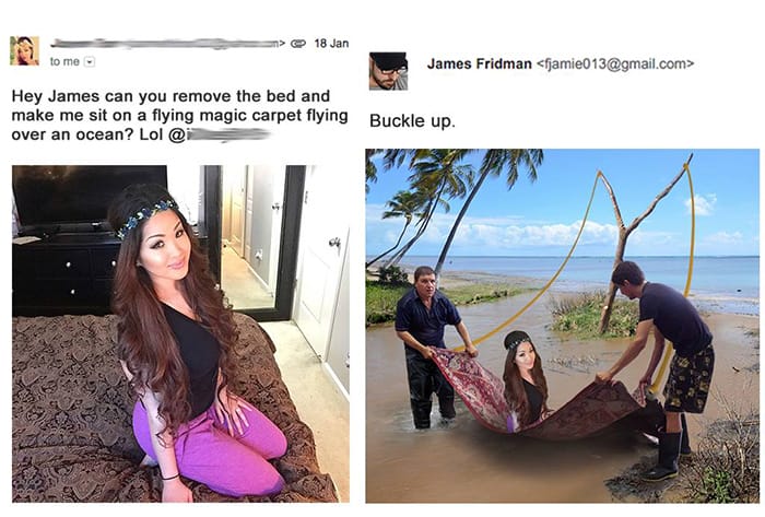 Photoshop Troll Master Who Takes The Photo Requests Too Literally Is At It Again!!