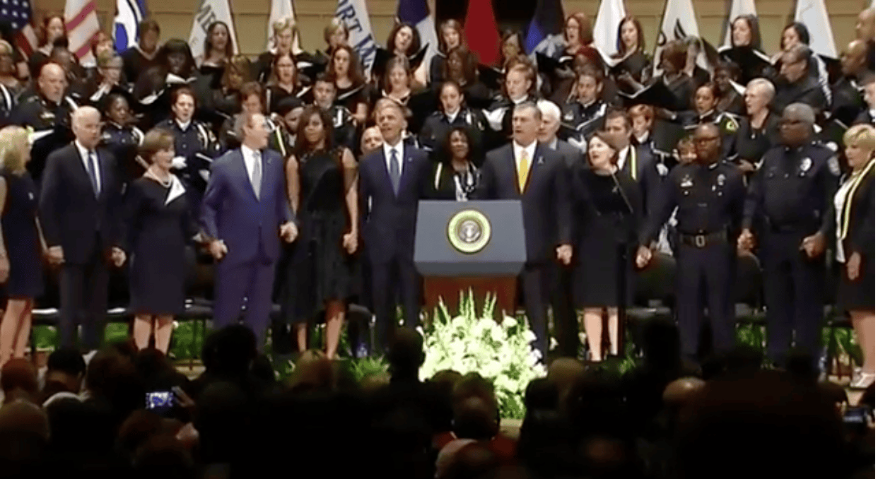The Obamas Attend A Memorial Service, But Just Keep An Eye On His Feet