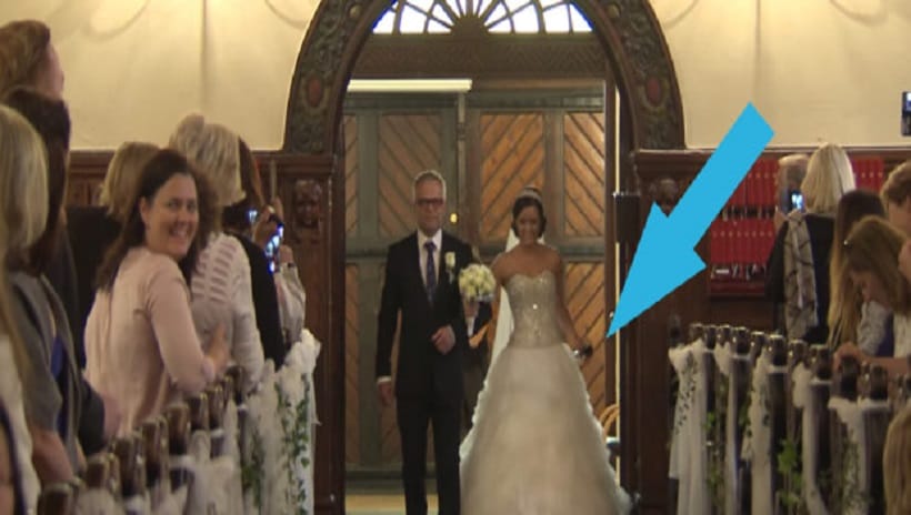 Father Is Ready To Walk This Bride Down The Aisle. Then She Lifts Her Arm And Stuns Everyone
