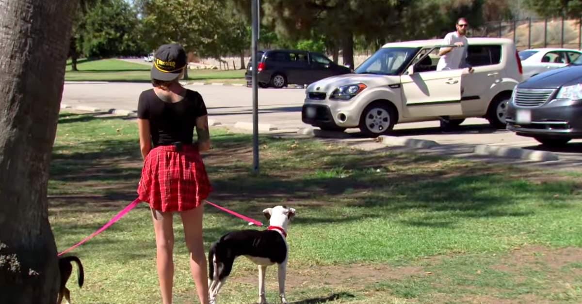 They Watch A Man Walk Out Of His Car - The Dogs Reaction Is One She'd Never Seen Them Have