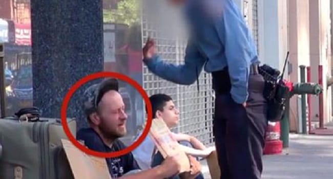 When The Policewoman Beats Him, The Beggar Stays Calm. But What The Kid In The Background Does...