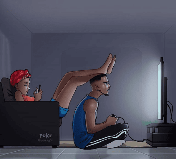 An Illustrator From Ghana Created Amazing Pictures Which Will Relate Anyone In a Relationship.