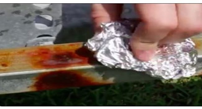 He Pours THIS On Rusted Metal And Scrubs With Foil. What It Does? I Wish I'd Known This Sooner!