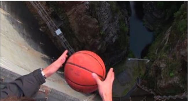 They Dropped A Basketball From 415 Feet. I Wasn't Expecting What Happened Next!