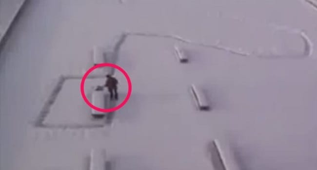 This Janitor Pulls Off The Most Perfect Prank To Annoy People During Snow