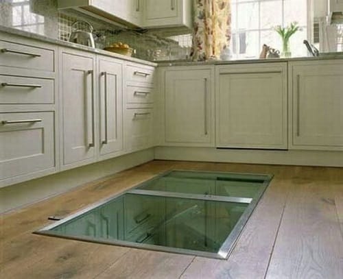 This Man Put A Secret Window On His Kitchen Floor. The Reason? GENIUS!