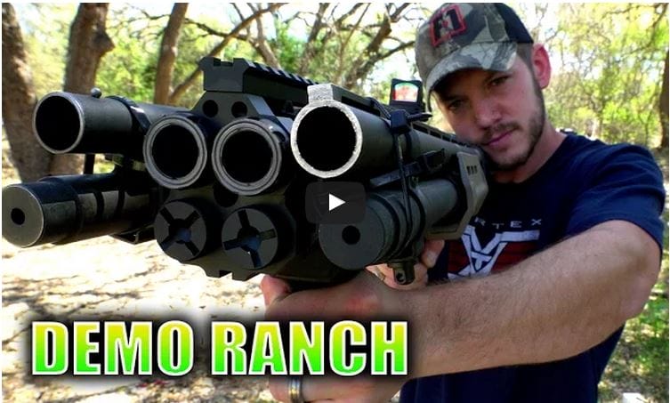 This Quad Barrel Shotgun Fires A Literal Wall Of Lead