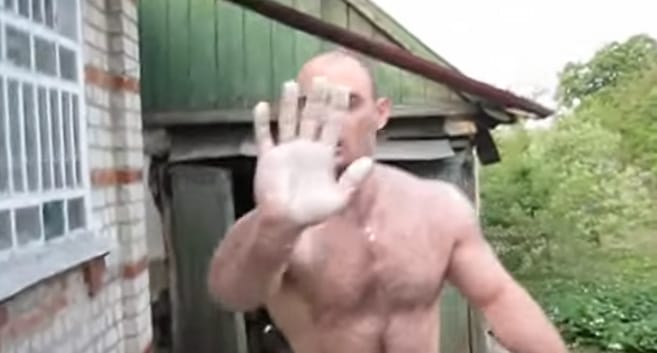 VIDEO: What This Guy Does Instead Of Using A Hammer Is Insane...Only In Russia