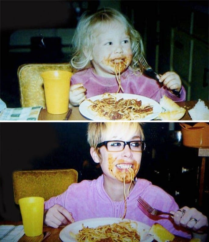 13 People Who Hilariously Recreated Their Childhood Photos.