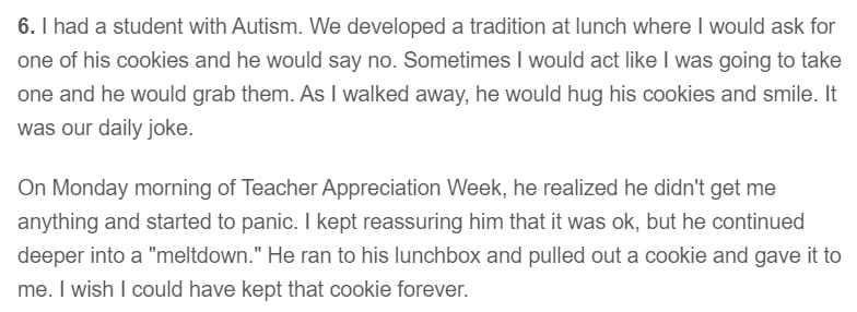 15 Overwhelmed Teachers Share The One Time A Student Actually Did Something To Brighten Their Day