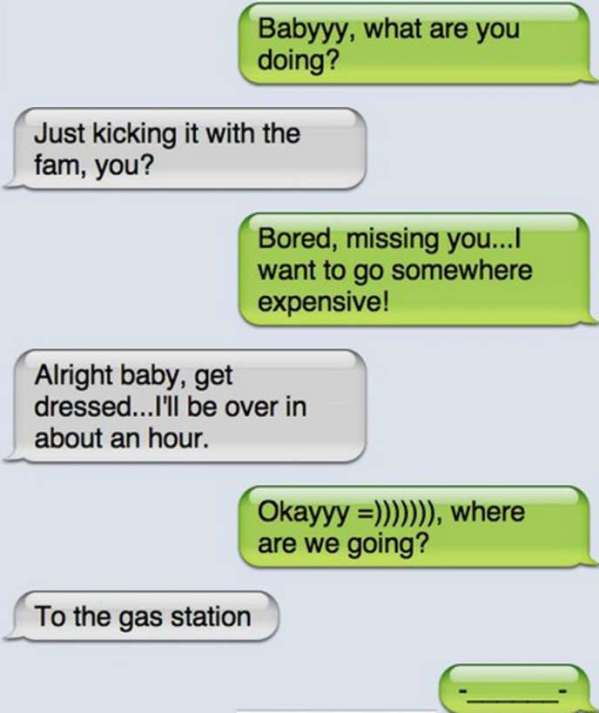 7 Shameless Texts From Obvious Gold Diggers