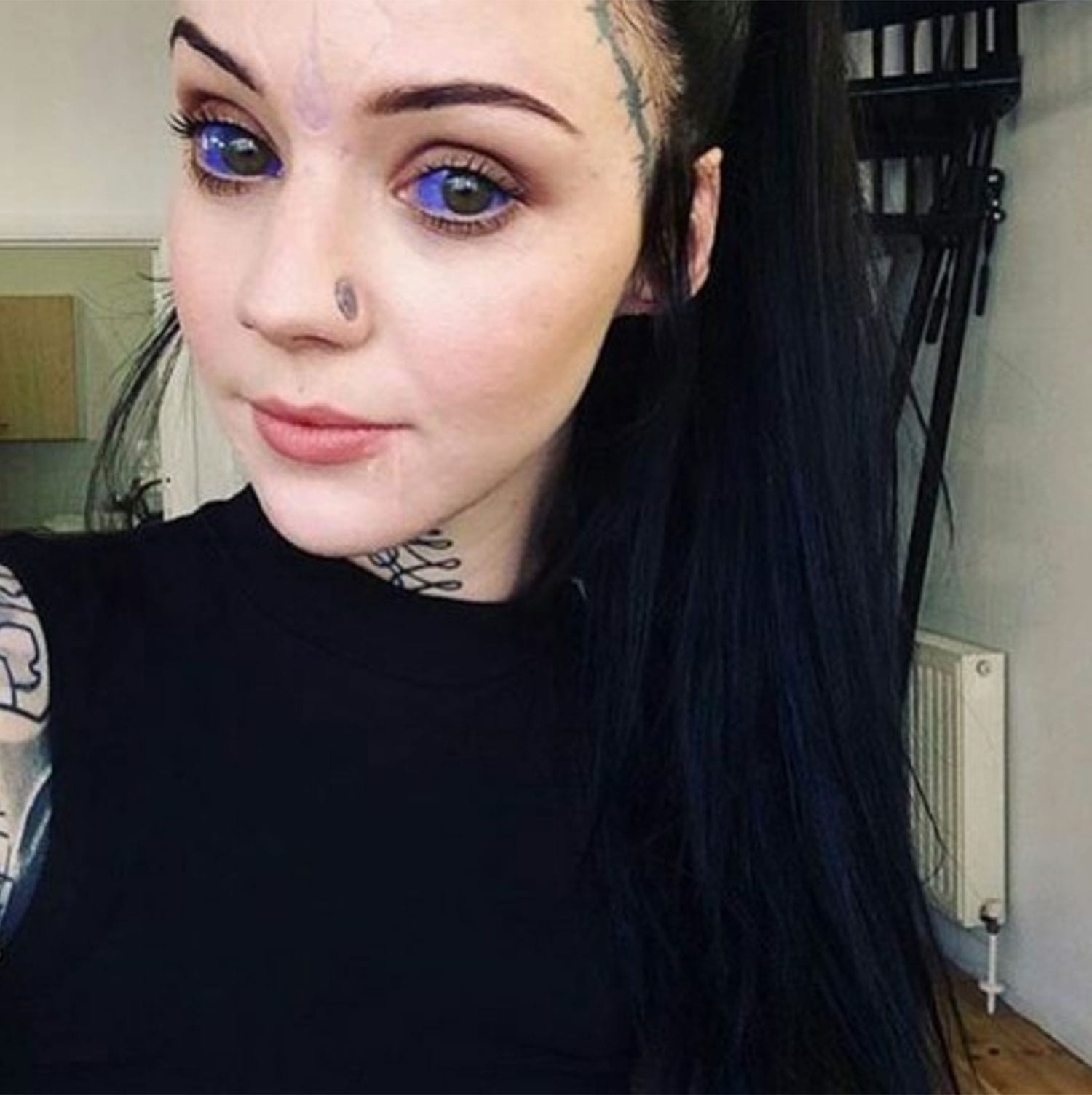 Body Modification Addict Gets Eyeballs Tattooed, Ear Restructured And Her Belly Button REMOVED In A Bid To Look Like An Alien