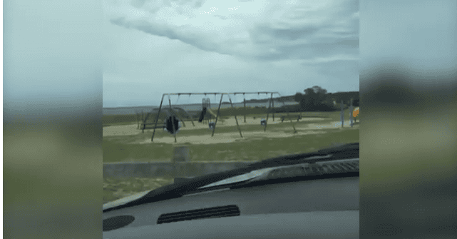 Dad Fled From Playground When He Saw THIS. Keep Your Eyes On The Swing.....Creepy..