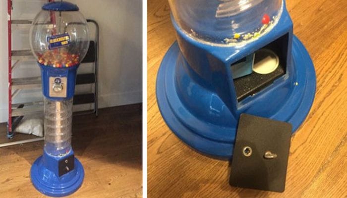 Guy Buys Old Blockbuster Gumball Machine, Hits The Jackpot!