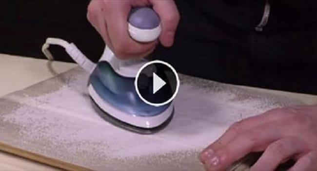 He Pours Salt On A Sheet Of Wax Paper. When He Irons It...Something Awesome Happens