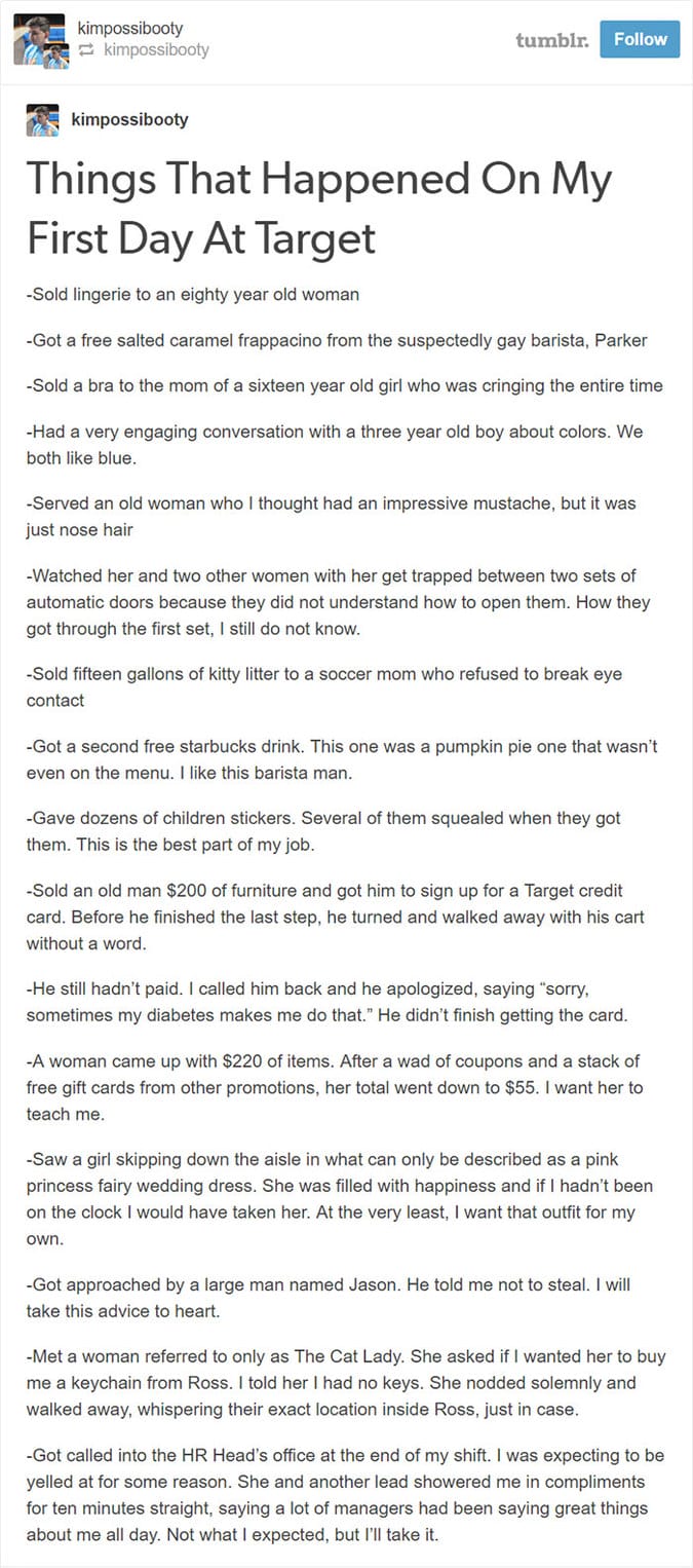 He Will Give You Tears Of Laughter As He Shares His First Week Working Experience At Target.