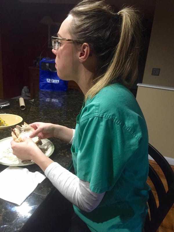 Husband Finds Wife Sitting Alone At Dinner Table, Then Takes A Closer Look And Realizes It.