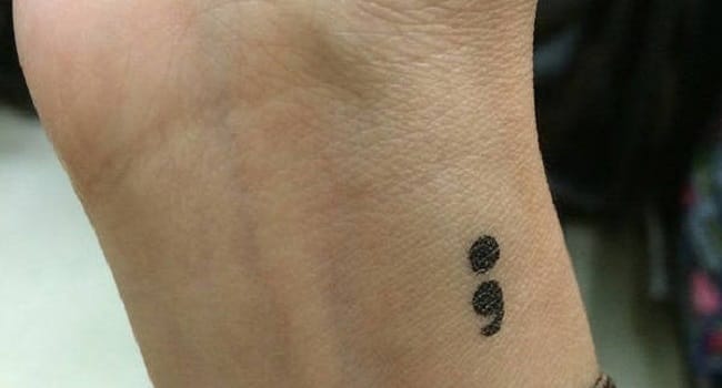 If You See Someone With A Semicolon Tattoo, Check What It Means...