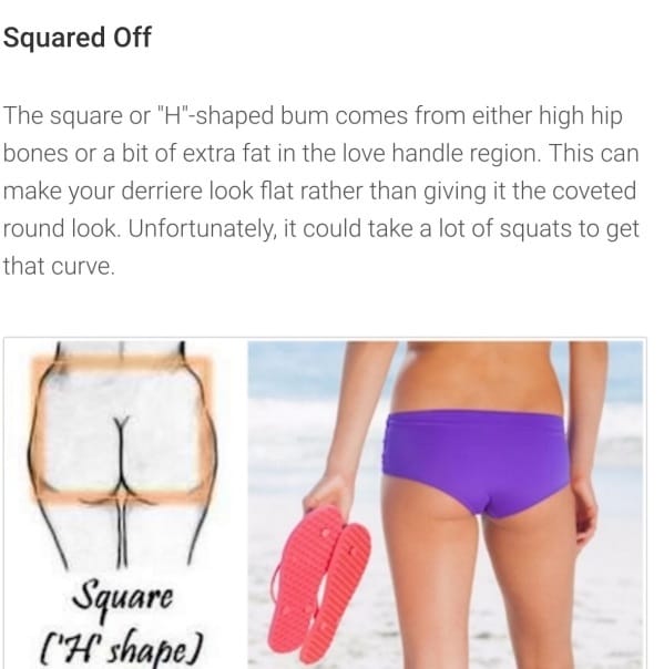 Know What Kind of Butt Shape You Have and Know What It Says About Your Health.