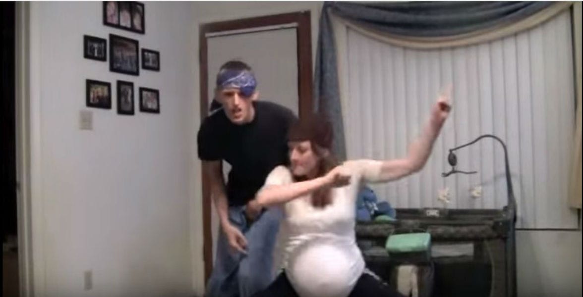 Mom's Twins Are 4 Days Overdue. Now Watch What Happens When She Lifts Up Her Shirt