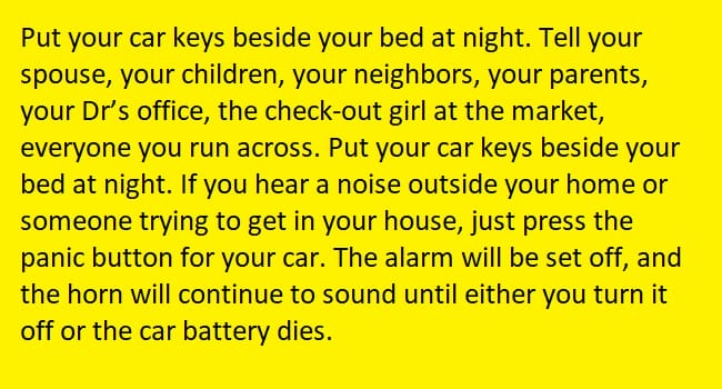 Police Are Urging People To Keep Car Keys Beside Bed At Night Time. The Reason Why Will Surprise You