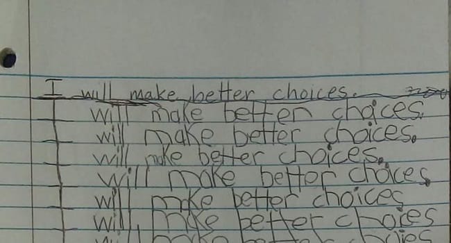 See If You Can Spot The Exact Moment This Kid's Punishment Started Working
