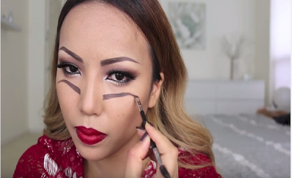 She Draws Eyebrows On Her Cheeks. When She's Done? This Is SO Cool!