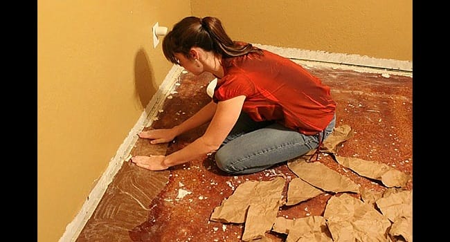 She Glues Brown Paper Bags To The Floor. I Thought It Was Odd - Until I Saw The End Result
