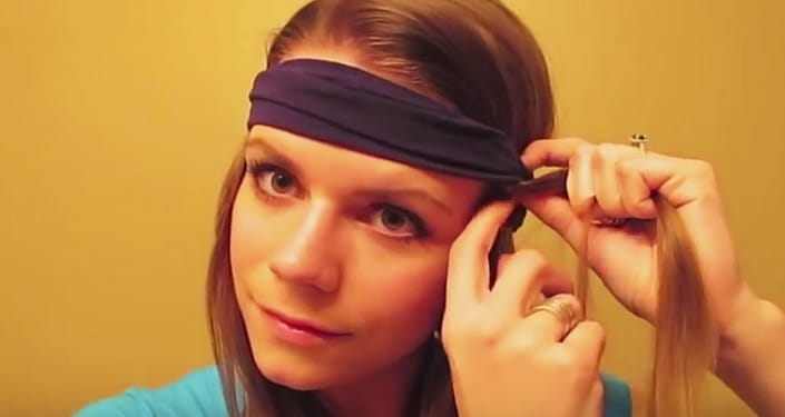 She Places A Headband On Her Head And Folds Her Hair In. When She Removes It? STUNNING!
