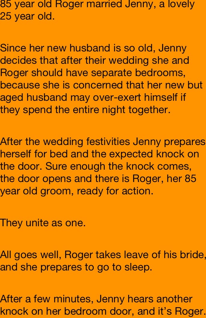 THE STRANGEST WEDDING NIGHT OF ALL TIME. THIS MAN IS A HERO