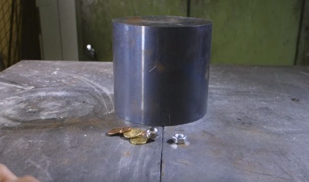 This Ball Posed A Fair Competition To A Hydraulic Press