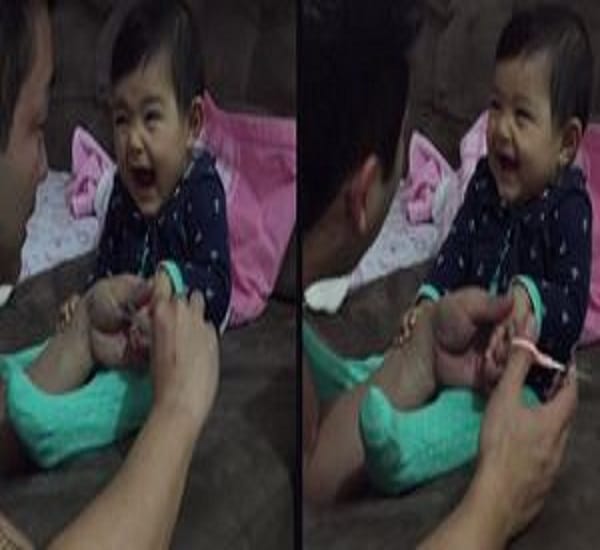 This Cute Baby Who Trolls Her Dad With Fake Crying Just Because