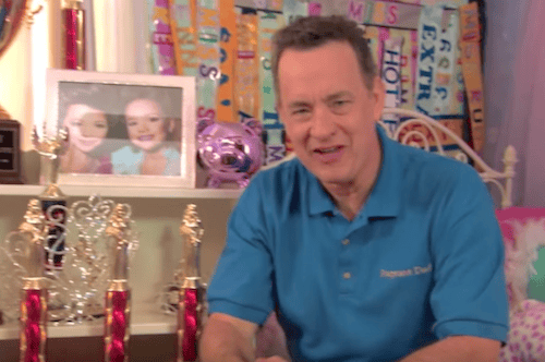 Tom Hanks Enters His Daughter In A Pageant. Now Watch When She Turns Around