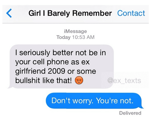 Ultimate Ex Texts That Might As Well Be Made Of Ice!