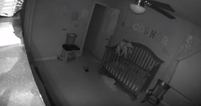 VIDEO: Sleeping Baby Suddenly Stands Up ON His Crib's Rail. What Happens Next Is CHILLING