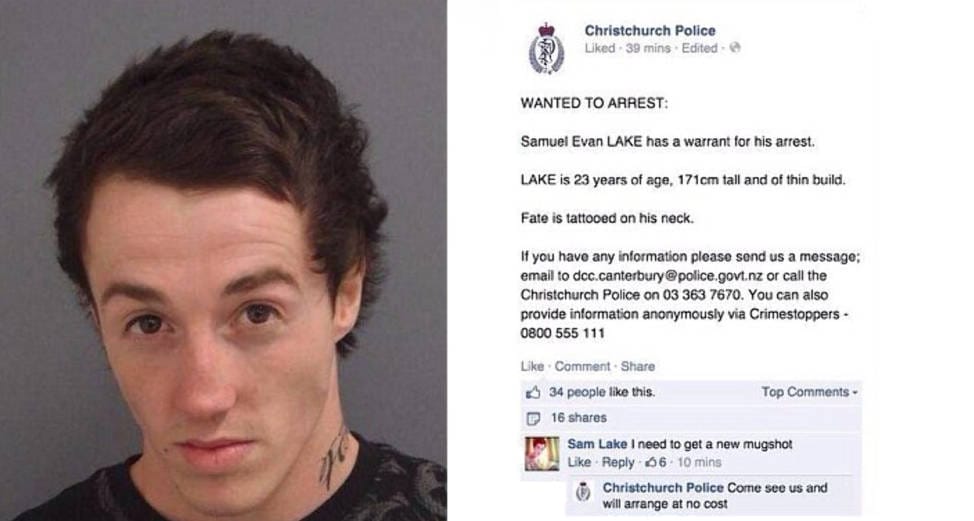 Wanted Man Who Taunted Police On Facebook Replies